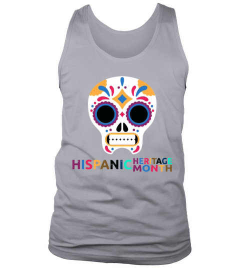 National Hispanic Heritage Month Dress Skull Tank Top Unisex