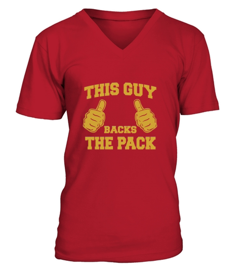 this guy backs the pack V-Neck T-shirt