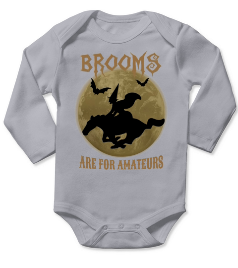 Mustang - broom halloween Long Sleeve Baby One-Piece