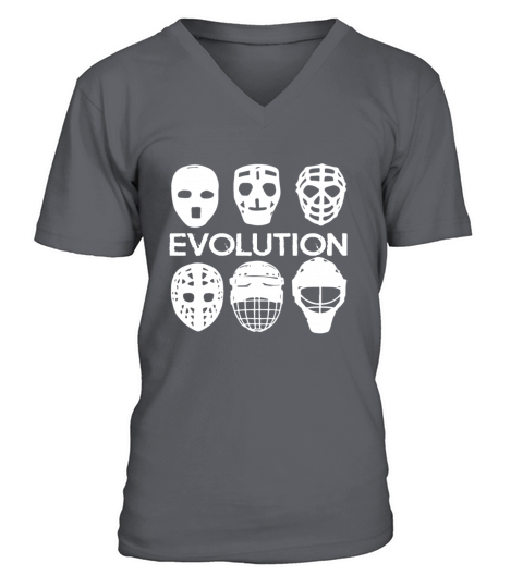 Goalie Mask Evolution Shirt V-Neck T-shirt