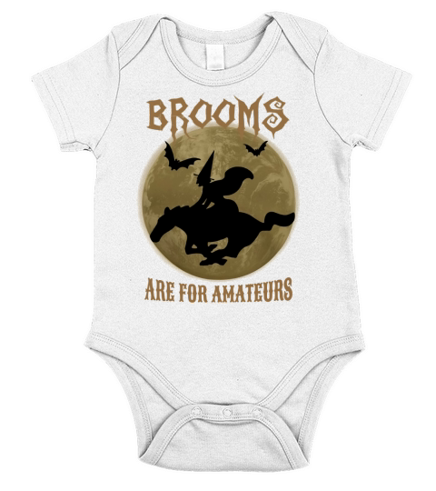 Mustang - broom halloween Short Sleeve Baby One-Piece