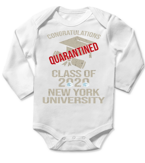 Funny 2020 Graduating Class New York University Retro Long Sleeve Baby One-Piece
