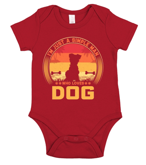 Iam just a simple man who loves dog Short Sleeve Baby One-Piece