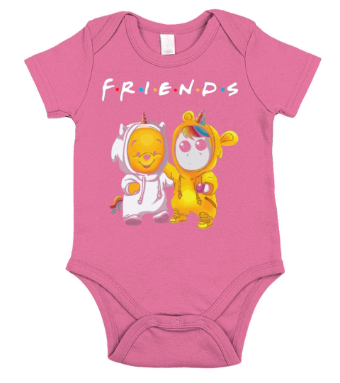 Friends Pooh and Unicorn shirt Short Sleeve Baby One-Piece