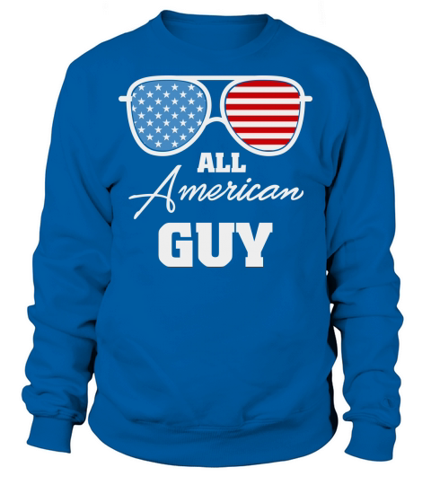 All American Guy Sunglasses USA Sweatshirt Unisex
