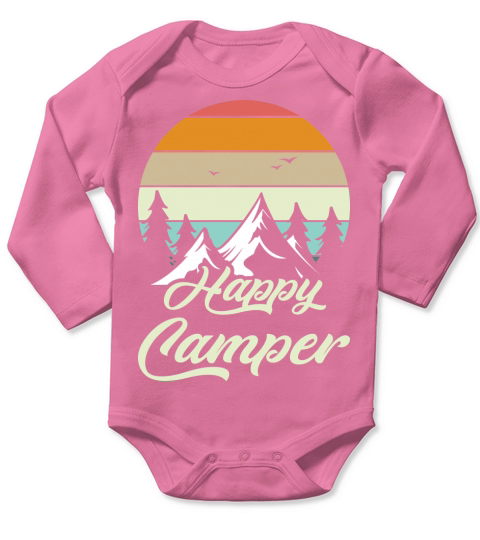 Happy camper Long Sleeve Baby One-Piece