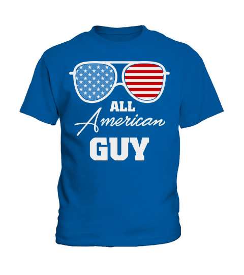 All American Guy Sunglasses USA Kids T-Shirt