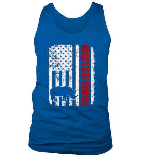 World’s Best Rhino Dad American Flag shirt Tank Top Unisex