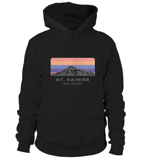 Vintage Mt Rainier T Shirt - Sunrise Edition Hoodie Unisex