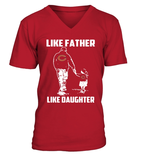 bears   like father like daughter - Coffee Mug (colored) V-Neck T-shirt