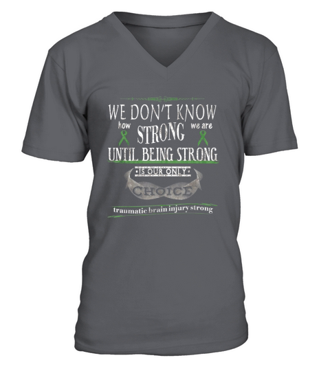 Traumatic Brain Injury for Awareness Strong Survivor V-Neck T-shirt