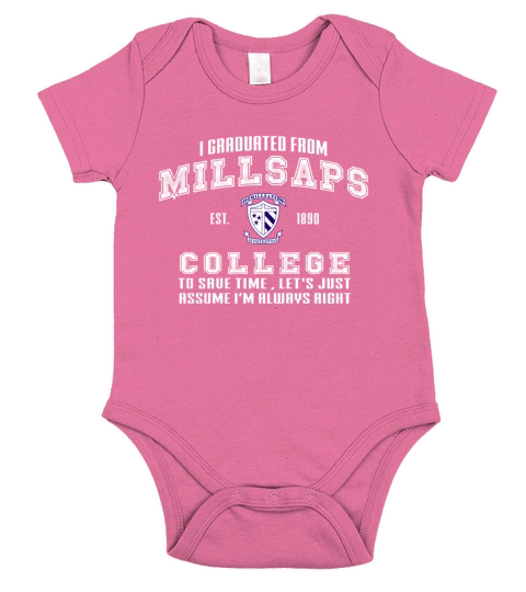 Millsaps College Short Sleeve Baby One-Piece