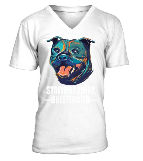 Staffordshire Bull Terrier Vintage V-Neck T-shirt