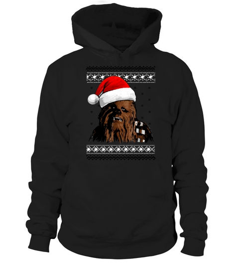 Star Wars Chewie Santa Hat Ugly Christmas Hoodie Unisex