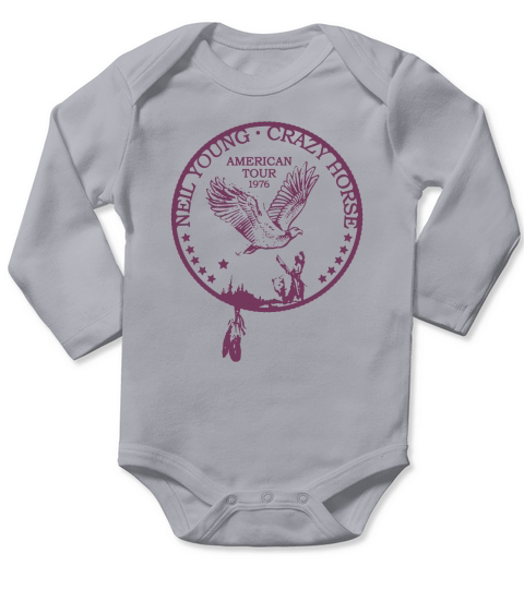 Crazy Horse Tshirt Long Sleeve Baby One-Piece