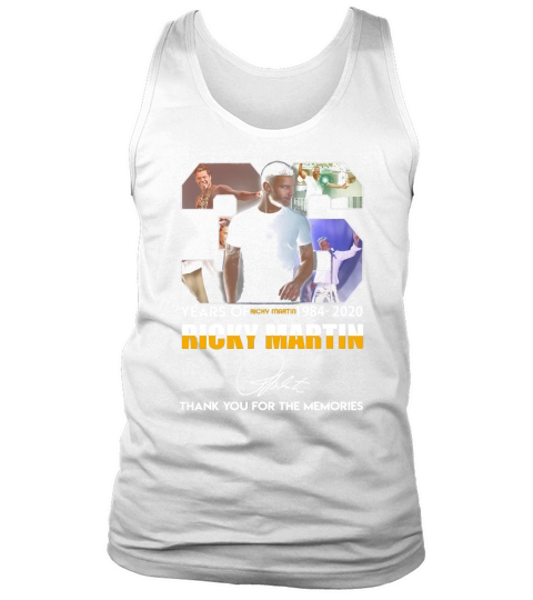 36 Years Of Ricky Martin 1984 2020 Ricky Martin Thank You For The Memories Tank Top Unisex