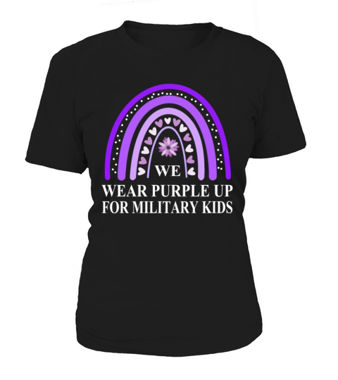 We Wear Purple Up For Military Kids Child Month Women's T-Shirt