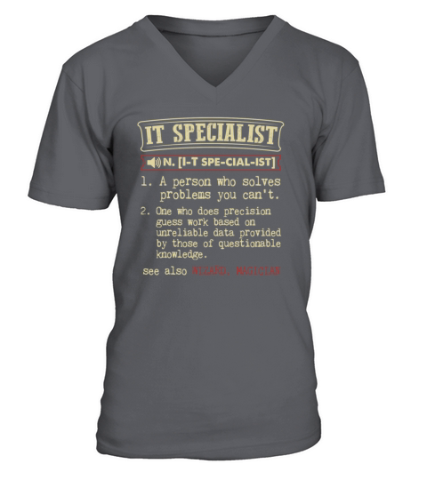 IT Specialist Funny Dictionary Term Mens Badass T V-Neck T-shirt