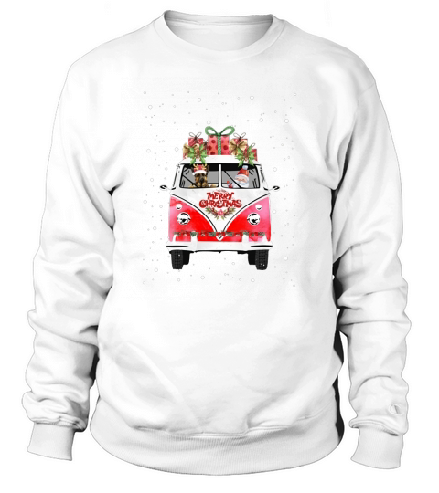 German Shepherd Christmas Bus Sweatshirt Unisex