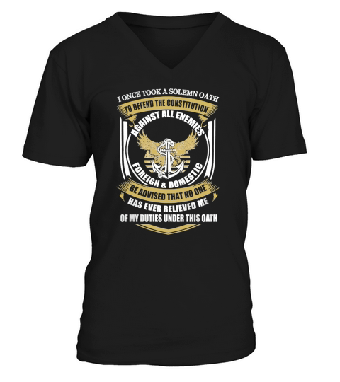Navy Veteran  2018 V-Neck T-shirt