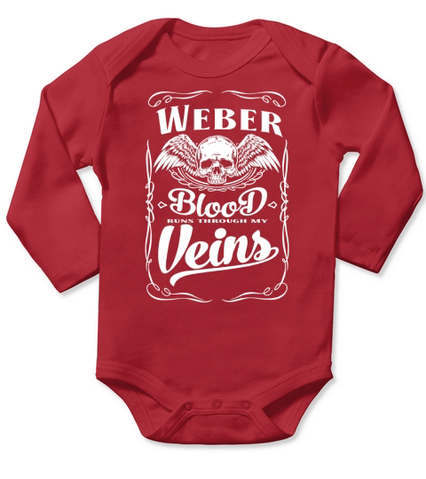 Funny Vintage Style Tshirt for Weber Long Sleeve Baby One-Piece