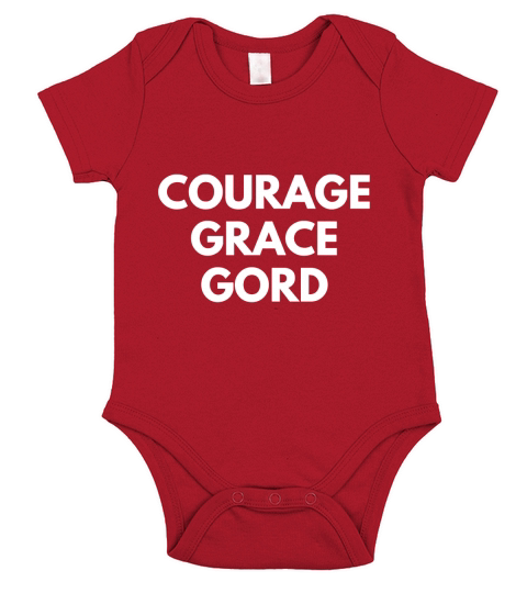 Gord Downie T-shirt Tribute-Courage Grace Gord Short Sleeve Baby One-Piece