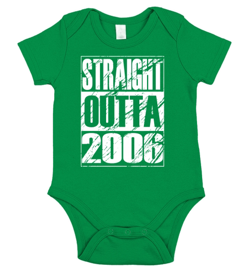 Funny Straight Outta 2006 11th Birthday T-shirt Vintage Gift Short Sleeve Baby One-Piece