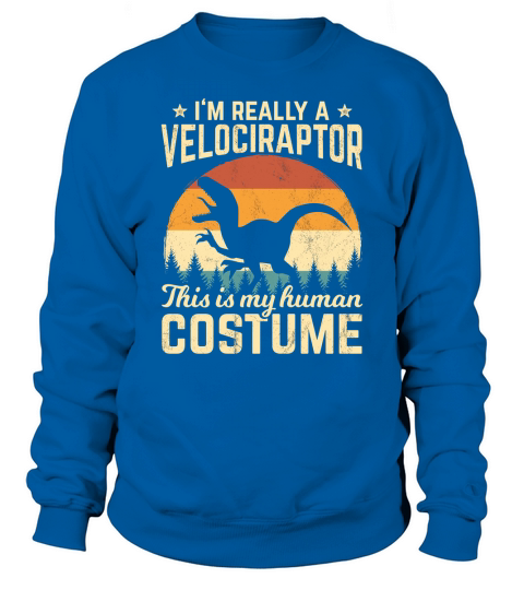 Retro Vintage Silhouette Velociraptor Halloween Costume Sweatshirt Unisex