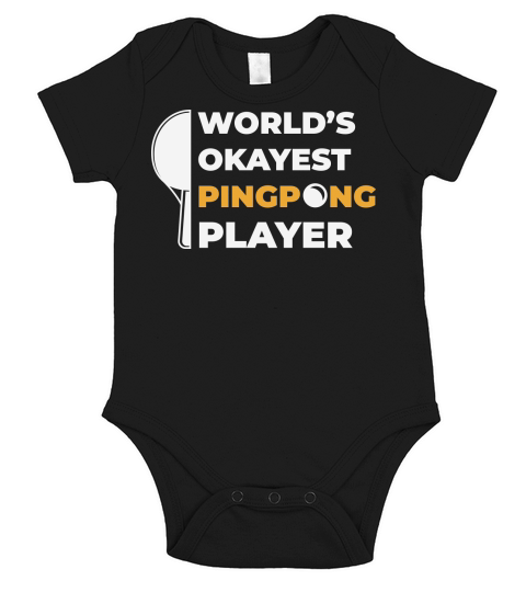 Worlds Okayest Ping Pong Player Short Sleeve Baby One-Piece