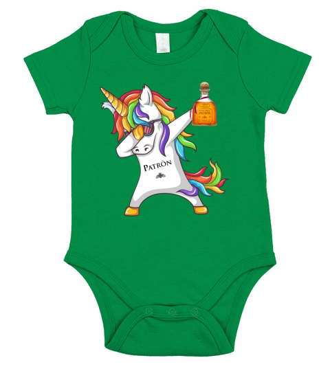 Patron Unicorn Dabbing Short Sleeve Baby One-Piece