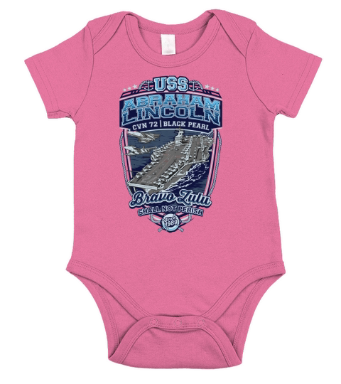 USS Abraham Lincoln  CVN  72 Short Sleeve Baby One-Piece