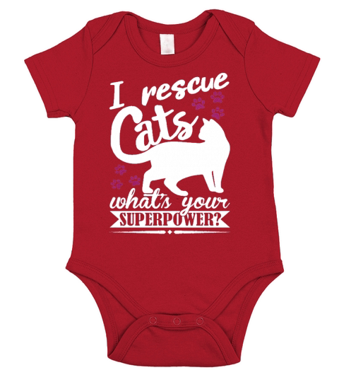 I RESCUE CATS Shirt #CatRescueShirt Short Sleeve Baby One-Piece