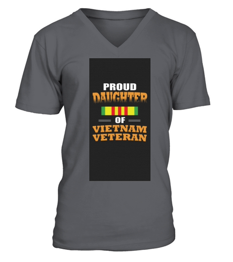 Proud Daughter of Vietnam Veteran shirt - Hat V-Neck T-shirt