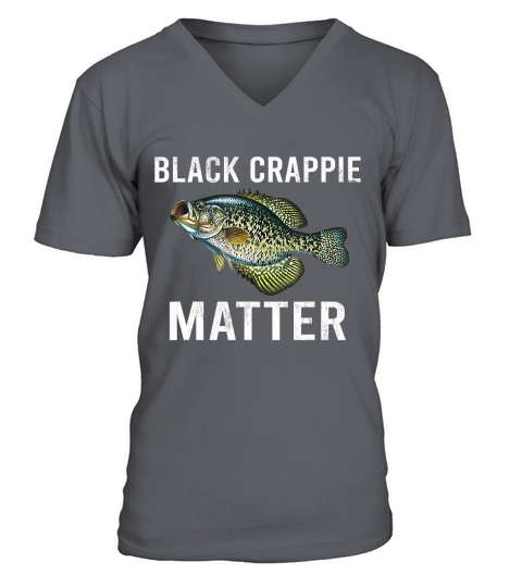 Black crappie matter t shirt Crappie fishing gift V-Neck T-shirt