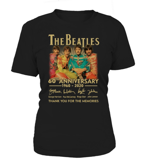 The Beatles 60th Anniversary Thank You For The Memories Signed Women's T-Shirt