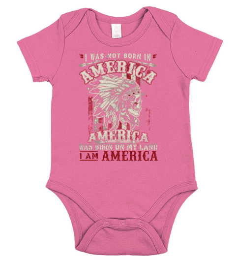 I Was Not Born In America Short Sleeve Baby One-Piece