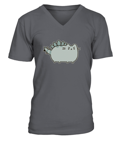 Pusheen The Cat PUSHEENOSAURUS PUSHEEN OSAURUS Cat V-Neck T-shirt