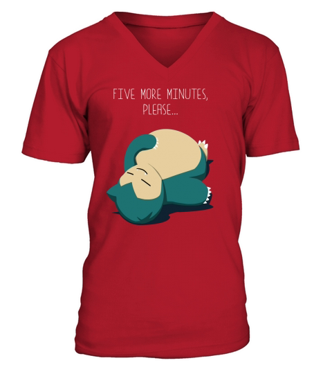 Snorlax fünf weitere Minuten bitte Herren V-Neck T-shirt