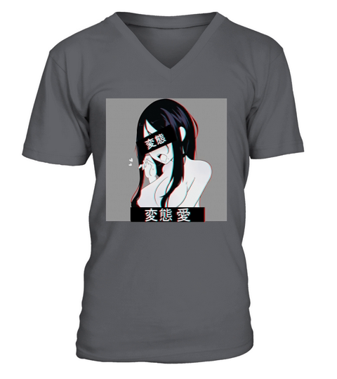 Lewd Hentai Japanese Otaku Tee Shirt V-Neck T-shirt