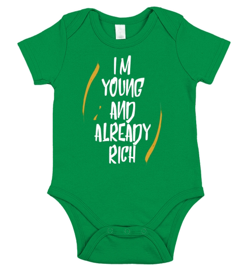 im young and already rich Short Sleeve Baby One-Piece
