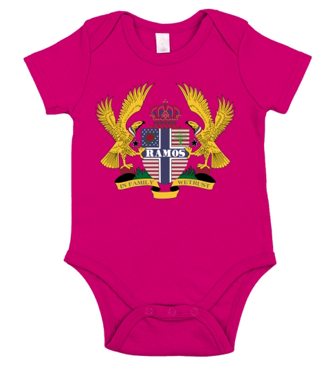 Ramos Family Crest For American People - Ramos Family T-Shirt, Hoodie, Sweatshirt Short Sleeve Baby One-Piece