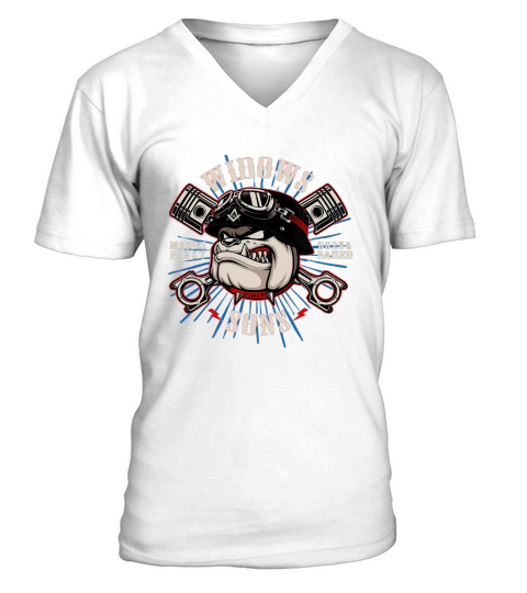 Bulldog Widows Sons Masonic V-Neck T-shirt