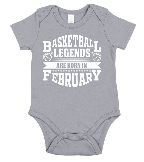 basketball legends are born in February Short Sleeve Baby One-Piece