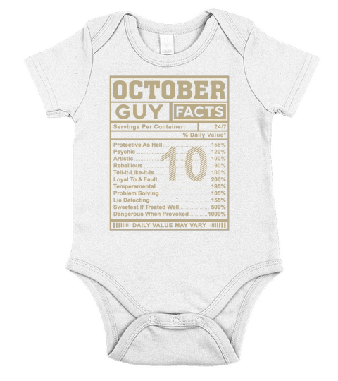 OCTOBER GUY FACTS Short Sleeve Baby One-Piece