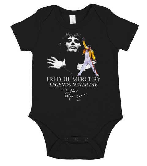 Queen Freddie Mercury Legends never die signature shirt Short Sleeve Baby One-Piece