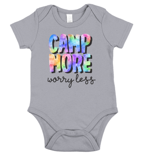 Camp more worry less Short Sleeve Baby One-Piece
