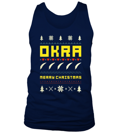 OKRA Ugly Christmas Sweater Vintage Retro Style T-Shirt Tank Top Unisex