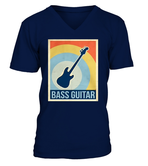 Vintage Bass guitar tshirt V-Neck T-shirt
