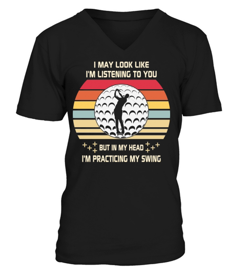 Im Practicing my swing Golf V-Neck T-shirt