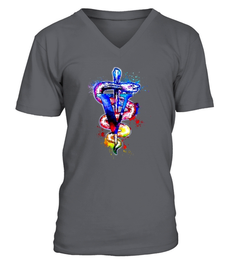 VETERINARY MEDICINE FULL COLOR V-Neck T-shirt